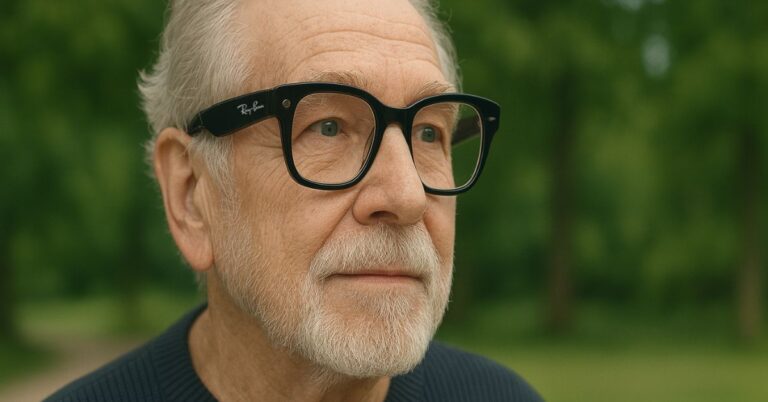 man wearing ray-ban meta ai glasses